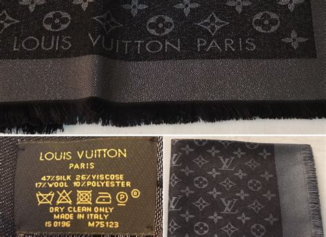 real vs fake louis vuitton monogram scarf|louis vuitton silk scarf vintage.